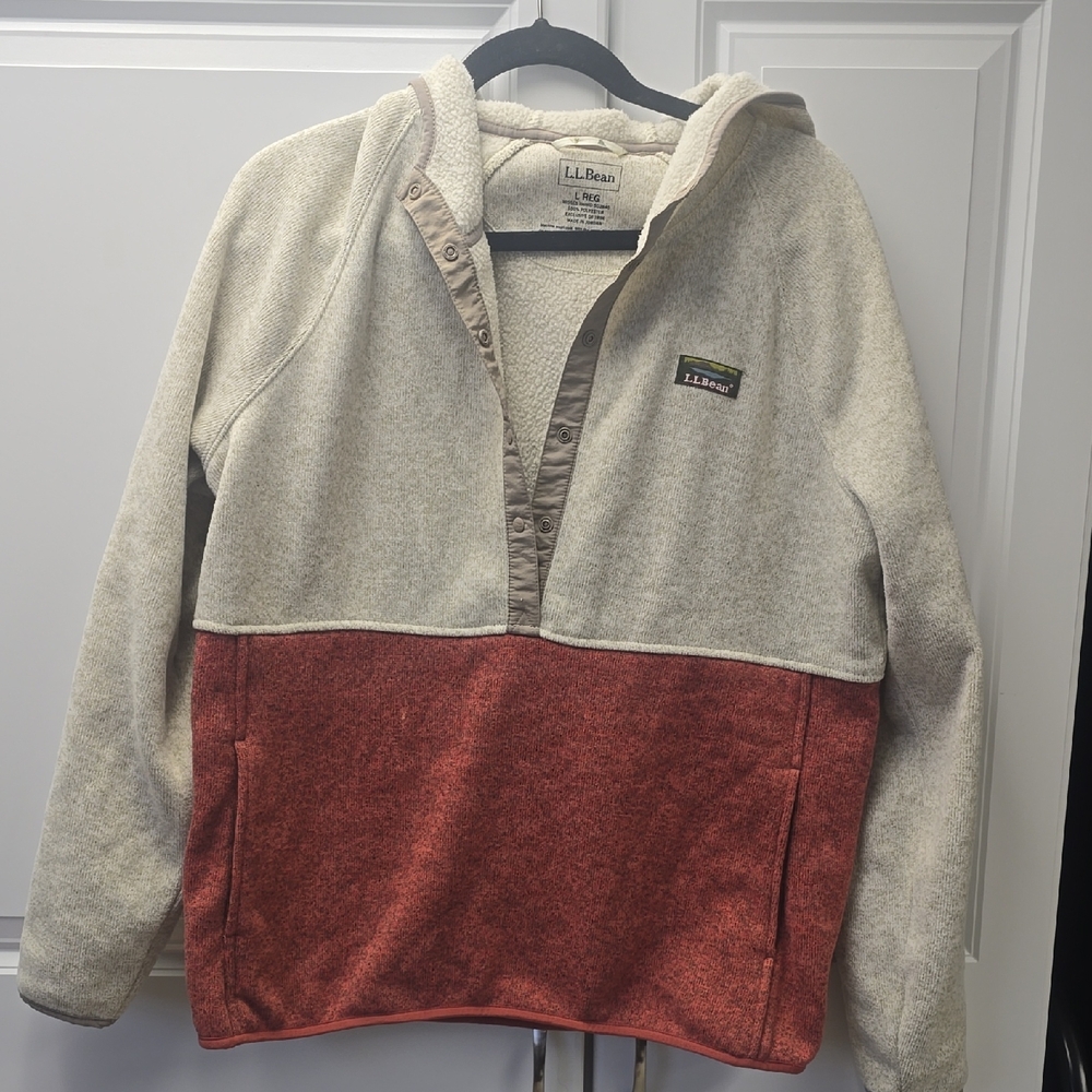 L.L.Bean Two-Tone Fleece Pullover
